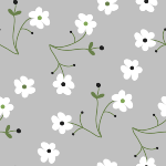 Gray White and Black Flower Background