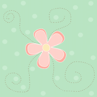 Swirly Pink and Green Flower Background