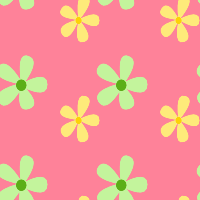 Pink Green and Yellow Flower Background