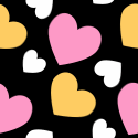 Pink Orange and White Heart Background
