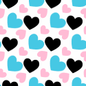 Black Blue and Pink Heart Background