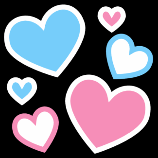 Pink and Blue Heart Background