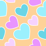 Purple and Blue Heart Background