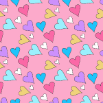 Pink Blue and Purple Heart Background