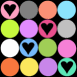 Polka Dot Heart Background