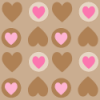 Pink and Brown Hearts