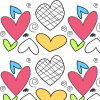 Emo Hearts Background