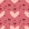 Pink Scribble Hearts