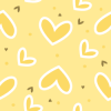 Yellow and White Hearts