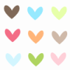 Cute Hearts on White Background