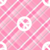 Pink and White Peace Sign