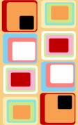 Colorful Retro Square Background