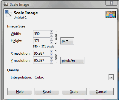 gimp resize image