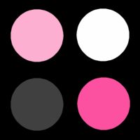 Black Pink and White Polka Dot