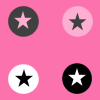 Black Hot Pink and White Stars