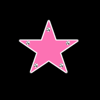 Black Pink and Diamond Star
